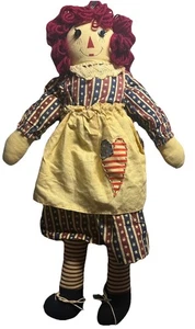 Raggedy Ann 20” Doll Springford Gifts Country Folk. Star Dress - Picture 1 of 12