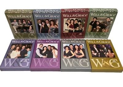 Will & Grace Seasons 1,2,3,4,5,6, 7 & 8  Complete Series DVD Set Foto 1 de 4