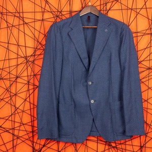 STRELLSON Men's Blue Classic Mandoc Blazer 50 / L ~ Lightweight Two Buttons Slim - Picture 1 of 17