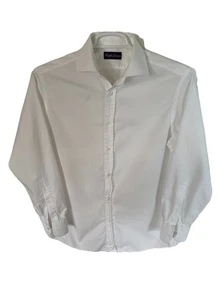 Ralph Lauren Purple Label White Dress Shirt Sz M Button French Cuff Cotton Italy - Picture 1 of 10