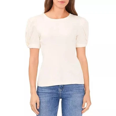 Blusa Vince Camuto feminina manga folhada osso com nervuras XXL - Imagem 1 de 2