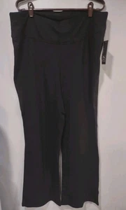 NWT Avenue Leisure Black Pima Cotton Leggings 18/20 Boot Leg-Tummy Control - Picture 1 of 5