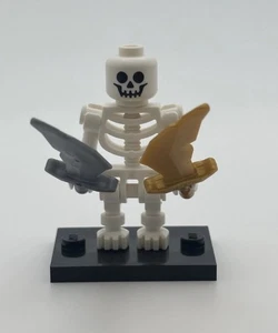 NEW LEGO Skeleton Minifigure Curved Dual Gold & Gray Swords | Custom Display Moc - Picture 1 of 4