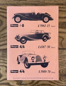 Morris Stapleton Morgan Price List c.1979-80 - Picture 1 of 2