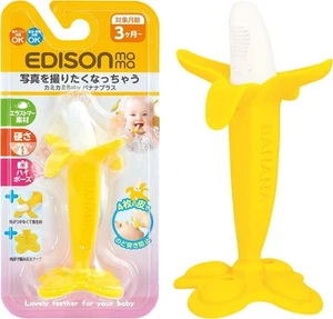 EDISONmama Teething Kamikami Baby Banana Plus Elastomer 3months + KJ42242 NEW - Picture 1 of 4