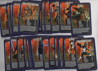 STAR WARS RISE OF THE BOUNTY HUNTERS TOP TRUMPS PLAYING CARD SET BOX 32 CARD LOT - Image 1 of 3