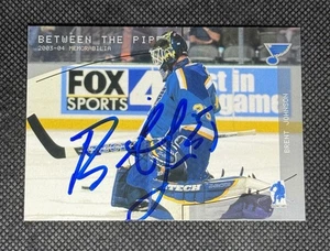 Brent Johnson 2003 In The Game St. Louis Blues Signed Auto Card #104 ~ COA - Picture 1 of 3