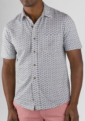 Camisa de manga corta vintage con botones para hombre Tailor, azul, talla S Foto 1 de 4