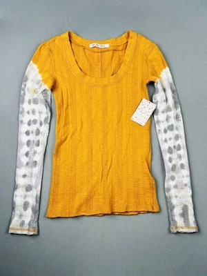 Free People Juniors S Long Sleeve Tie Dye We The Free Shirt NEW - Image 1 of 4
