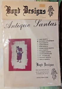 Boyd Designs Antiguo Papá Noel Punto de Cruz Proyecto Patrón (H) - Imagen 1 de 3