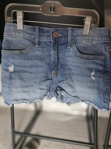 abercrombie kids high-rise shortie short denim pull on size 11/12 - Picture 1 of 6