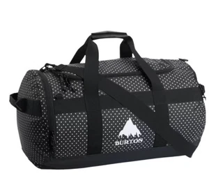 Burton Unisex Polka Dot Duffel Bag Black/White Gym Travel Carry-On Shoulder Bag - Picture 1 of 20