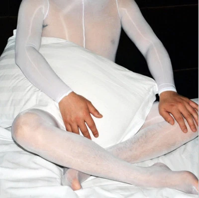 Body Súper Elástico Brillante Body Manga Larga Nylon Transparente Medias Gato Foto 1 de 4