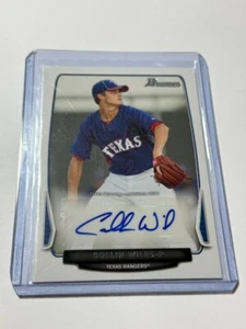 2013 Bowman Collin Wiles Auto Autograph Card #BPA-CW Texas Rangers - Picture 1 of 2