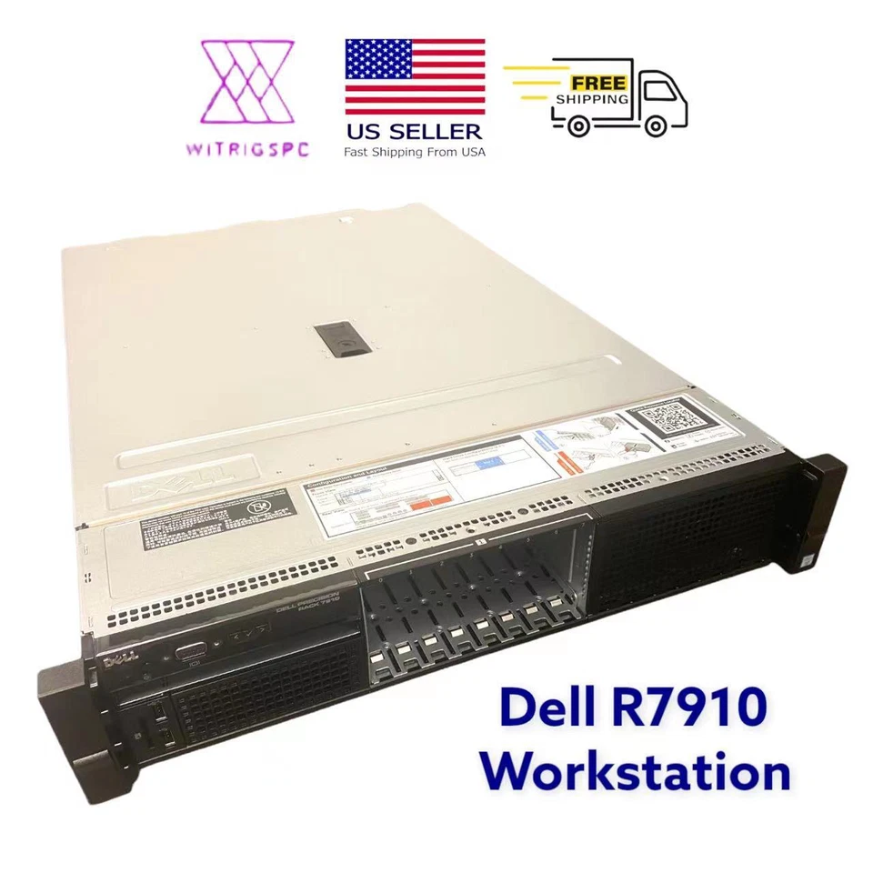 Dell Precision Rack 7910 server 8 bay 2.5 Barebone Chassis w/ Fans Cables FJDV7 - Image 1 of 4