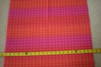 33" Long, Orange & Pink Stripes on Small Print Quilt Cotton, P1990 - Image 1 of 4