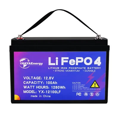 12V Lifepo4 Battery Pack 200Ah 100Ah 50Ah Lithium for RV Marine Solar System - Image 1 of 4