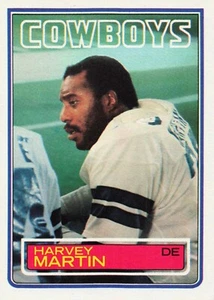 1983 Topps Football Harvey Martin Dallas Cowboys #50 - Picture 1 of 2
