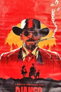 Django Unchained Poster, Quentin Tarantino Wall Art Rolled Canvas Print Unframed - Picture 1 of 1