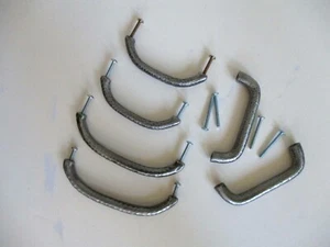 Lot of 6 Hammered Cabinet Pulls; Satin Nickel / Satin Pewter Finish - Picture 1 of 11