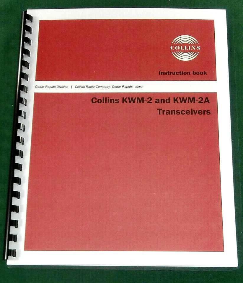 Collins KWM-2/KWM-2A Instruction manual: w/11"X44" Schematic & Protective Covers - Image 1 of 1