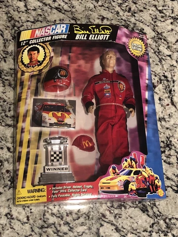 Bill Elliott NASCAR 12" Collector Figure W/Accessory McDonalds Special Ed 1997 Cover