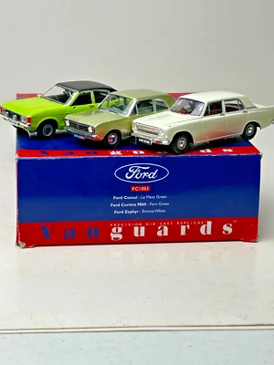 Juego de regalo sedanes Ford Corgi Vanguard escala 1:43 diecast años 60 con caja Foto 1 de 4