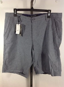 Pantalones Cortos para Hombre 36 Cintura Monaco Algodón Con Botón Fly Azul Chambray Calce Estrecho - Imagen 1 de 2