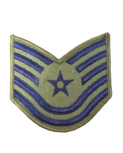 Toppa SERGENTE TECNICO Air Force E-6 Rank | blu su verde sommesso - Foto 1 di 4
