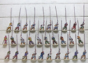 30 Zinnfiguren Murten Burgunder Ritter Speerigel 30mm bemalt - Bild 1 von 1
