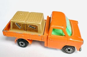 1977 Matchbox Superfast Ford Transit No. 66 Orange w/ Brown Crate 1:64 Scale Toy - Picture 1 of 5