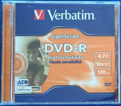 Verbatim - DVD-R - LIGHTSCRIBE - Jewel Case - 4,7GB/120min - 1-16x - NEU/OVP.! - Bild 1 von 2