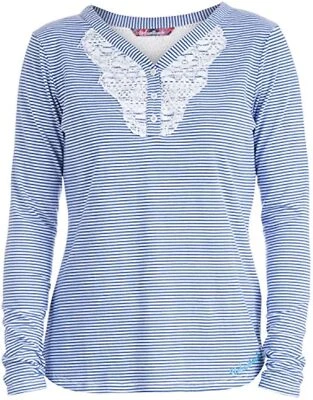 Urban Beach Boho Damen Top à manches longues, bleu, Gr. 10 / 38-40 - Photo 1/2