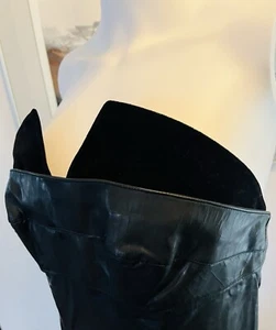 90s Thierry Mugler Iconic and Unique Rubber Material and Velvet Dress - Picture 1 of 14