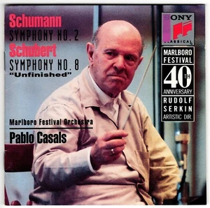 SCHUMANN Symphony No. 2 SCHUBERT Symphony No. 8 CD Marlboro Fest Orch CASALS - Picture 1 of 1