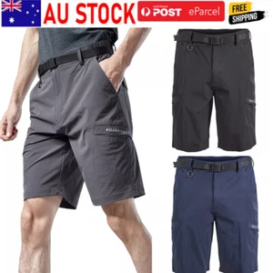 Men's Golf Shorts Flat Front Lightweight Quick Dry Sports Training Pants AU - Picture 1 of 17
