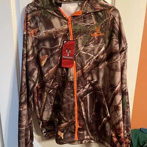 New Huntsworth Hunter Camo Hoodie Full Zip Men's M - Picture 1 of 6
