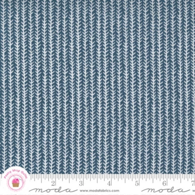 Moda FLOWER POT 5165 17 Navy Blue Stripe  LELLA BOUTIQUE Quilt Fabric - Image 1 of 4