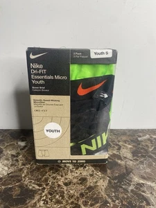 Nike Dri-Fit Essential Micro Boxer Brief Size Youth S Multi 3-Pack open box - Picture 1 of 3