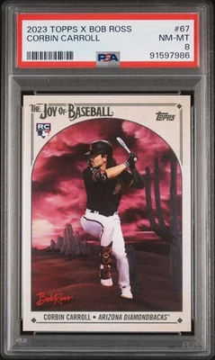 2023 TOPPS BOB ROSS CORBIN CARROLL #67 PSA 8 - Image 1 of 3