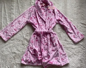Bata de felpa Juicy Couture cerezas rosa cereza logotipo para mujer talla S/M NUEVA - Imagen 1 de 14