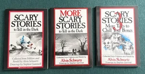 NEW Scary Stories To Tell In the Dark Treasury Bk Set 1 2 3 Alvin Schwartz - Imagen 1 de 4