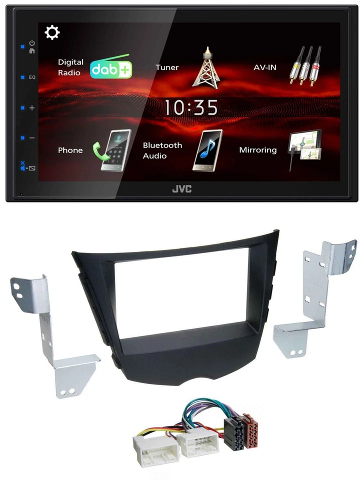 JVC USB Bluetooth MP3 DAB 2DIN Autoradio für Hyundai Veloster FS ab 2011 - Bild 1 von 4