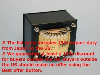 Hashimoto Power Trans. PT-260F 120V/480,420,240V 275mAac para VT52,6B4G,6A3,KT66 Foto 1 de 4