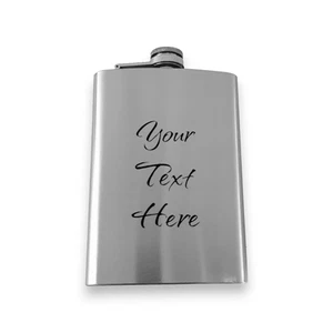 Frasco de acero inoxidable de 8 oz con tu nombre grabado PERSONALIZADO PERSONALIZADO - Imagen 1 de 9
