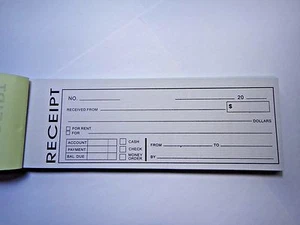 Carbonloses Bargeld Miete Quittung Schallplattenbuch 2 Teil 50 Sets Duplikat Kopie - Bild 1 von 3
