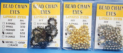 Kugelkettenaugen  Ø 3,9 mm Large Wapsi USA 45 cm 3 Farben AUSVERKAUF -50% - Bild 1 von 3