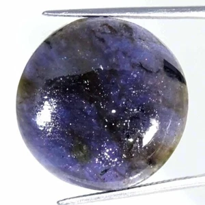 31.70Cts Natural Blue Iolite Sunstone Round Cabochon Loose Gemstone - Picture 1 of 3