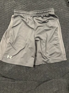 under armour grey boys atheltic shorts, stretch fit, breathable - Picture 1 of 5