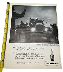 Champion Zündkerze Vintage Printanzeige 50er Mack Truck Garten City Park Long Island NY - Bild 1 von 4
